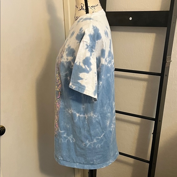 Janis Joplin Live At The Avalon Ballroom Blue Tie-Dye Graphic Pullover T-Shirt - Picture 3 of 7